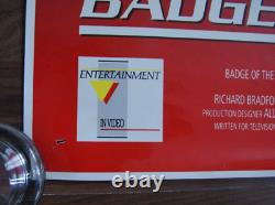 Badge of the Assassin Movie POSTER James Woods RARE Original VHS Video Big Quad