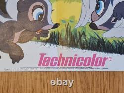 Bambi 1975 Original Re Release UK Cinema Quad movie poster Walt Disney