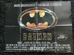 Batman, Quad Poster, 1989, Jack Nicholson, Michael Keaton