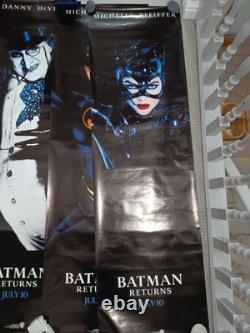 Batman Returns (1992) Original UK Cinema Door Posters Complete 3-Poster Set