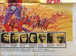 Battle For The Planet Of The Apes 1973 Original British Movie Quad Poster