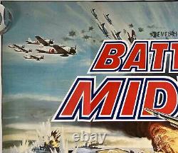 Battle of Midway Original Quad Movie Poster Charlton Heston Henry Fonda 1976