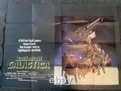 Battlestar Galactica Original Quad Movie Film Poster, UK, 1978 40x30 inches