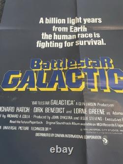 Battlestar Galactica Original Quad Movie Film Poster, UK, 1978 40x30 inches