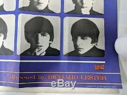 Beatles A Hard Days Night Original Uk Quad Movie Poster 1964 Day's