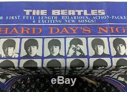 Beatles A Hard Days Night Original Uk Quad Movie Poster 1964 Day's