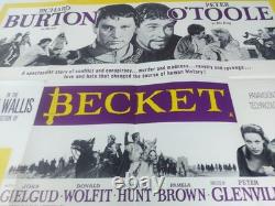 Becket Original Uk Quad Movie Poster 1964