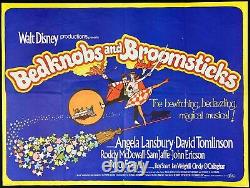 Bedknobs and Broomsticks ORIGINAL Quad Movie Poster Angela Lansbury Disney 1971