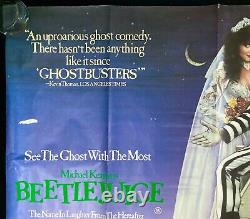 Beetlejuice ORIGINAL Quad Movie Poster Tim Burton Michael Keaton 1988