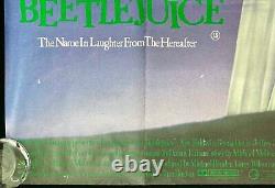Beetlejuice ORIGINAL Quad Movie Poster Tim Burton Michael Keaton 1988