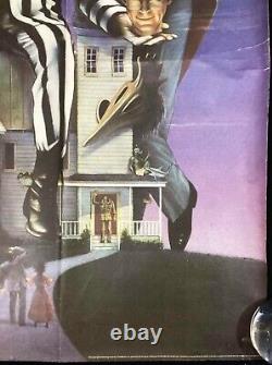 Beetlejuice ORIGINAL Quad Movie Poster Tim Burton Michael Keaton 1988