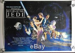 Best on Ebay! STAR WARS RETURN OF THE JEDI 1983 British Quad Film Poster rolled