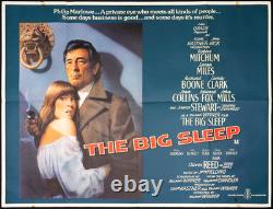 Big Sleep ORIGINAL Quad Movie Poster Dame Robert Mitchum Sarah Miles Amsel 1978