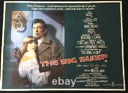 Big Sleep Original Quad Movie Poster Dame Robert Mitchum Amsel Artwork