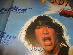 Bill And Ted's Excellent Adventure Original UK Quad Movie Cinema Poster 1989