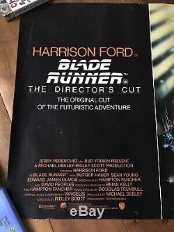 Blade Runner Film Poster. Original 1992 Directors Cut UK Movie Quad-Rolled RARE