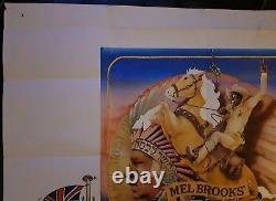 Blazing Saddles 1974 Original UK Quad Film Poster MEL BROOKS GENE WILDER