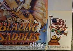 Blazing Saddles 1974 Original UK Quad Film Poster MEL BROOKS GENE WILDER