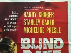 Blind Date Original Movie Quad Poster 1959 Hinchcliffe Art, Hardy Krüger