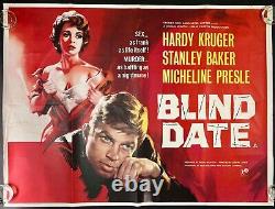 Blind Dates Original Quad Movie Cinema Poster Stanley Baker Hardy Kruger 1959