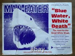 Blue Water White Death /maneater (1971) Original Uk Quad Cinema Poster Folded