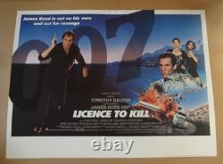 Bond 007 Licence to Kill Original 1989 Quad Movie Poster 40x30 Timothy Dalton