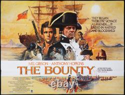 Bounty ORIGINAL Quad Movie Film Poster Mel Gibson Anthony Hopkins Bysouth 1984