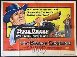 Brass Legend ORIGINAL Quad Movie Film Cinema Poster Hugh O'Brian Raymond Burr 58