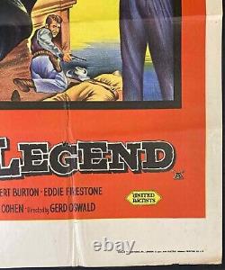Brass Legend ORIGINAL Quad Movie Film Cinema Poster Hugh O'Brian Raymond Burr 58