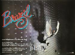 Brazil 1997 Release Original Movie Quad Poster Terry Gilliam Johnathan Pryce