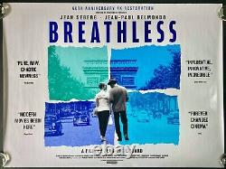 Breathless Original Quad Movie Poster Jean-Luc Goddard 60 Anniversary RR