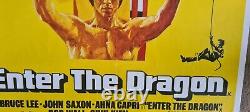 Bruce Lee Enter The Dragon Original 1973 Cinema Quad Lobby Poster. Very Rare