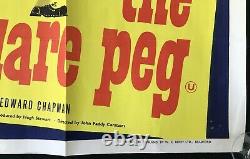 Bulldog Breed Square Peg Original Quad Movie Poster Norman Wisdom Comedy 1960s