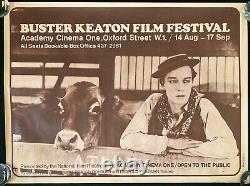 Buster Keaton Film Festival Academy Cinema One Original Quad Movie Poster 1970