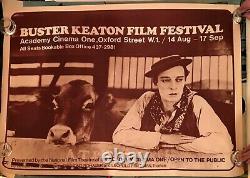 Buster Keaton Film Festival Original Quad Movie Poster 1970 EXTREMELY RARE