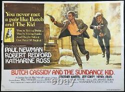 Butch Cassidy and the Sundance Kid Original Quad Movie Poster Paul Newman 1969