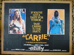 CARRIE 1976 UK QUAD ORIGINAL MOVIE FILM POSTER X Cert Brian De Palma