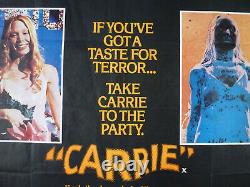 CARRIE 1976 UK QUAD ORIGINAL MOVIE FILM POSTER X Cert Brian De Palma