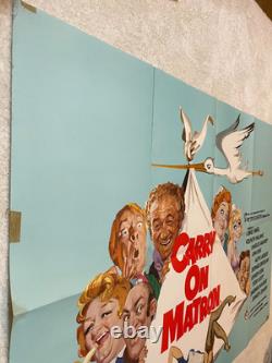 CARRY ON MATRON UK QUAD FILM POSTER original 1972 movie Putzu art Sid James & Co