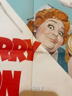 CARRY ON MATRON UK QUAD FILM POSTER original 1972 movie Putzu art Sid James & Co