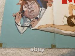 CARRY ON MATRON UK QUAD FILM POSTER original 1972 movie Putzu art Sid James & Co