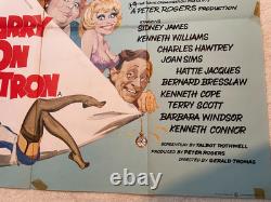 CARRY ON MATRON UK QUAD FILM POSTER original 1972 movie Putzu art Sid James & Co