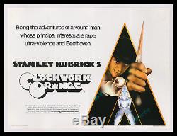 CLOCKWORK ORANGE X-Rated BRITISH QUAD MOVIE POSTER ARCHIVAL MUSEUM LINEN-MOUNTED