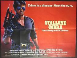 COBRA 1986 Original Cinema UK Quad Movie POSTER Sylvester Stallone