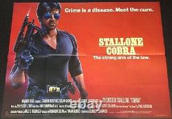 COBRA 1986 Original Cinema UK Quad Movie POSTER Sylvester Stallone
