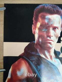 COMMANDO (1985) v. Rare advance ROLLED original UK QUAD POSTER Schwarzenegger