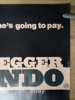 COMMANDO (1985) v. Rare advance ROLLED original UK QUAD POSTER Schwarzenegger