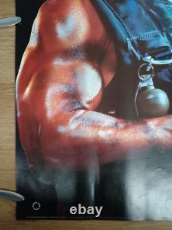 COMMANDO (1985) v. Rare advance ROLLED original UK QUAD POSTER Schwarzenegger