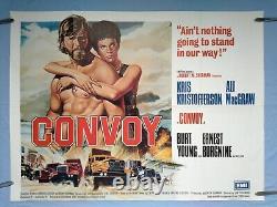 CONVOY (1978) original UK quad poster Kris Kristofferson, Ali McGraw