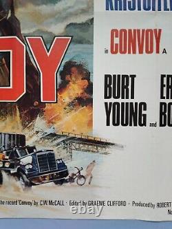 CONVOY (1978) original UK quad poster Kris Kristofferson, Ali McGraw